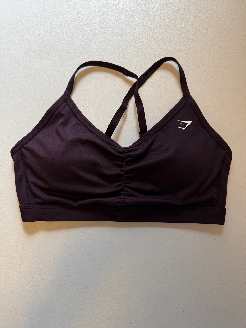 Gymshark Maroon Purple Ruched Training Sports Bra